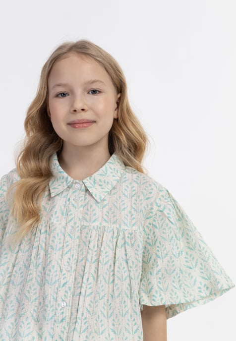IZIA blouse met korte mouwen meisjes (kinderen) turkoois - Image 5