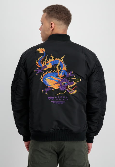 MA-1 Dragon Embroidery Bomber Jacket - Image 3