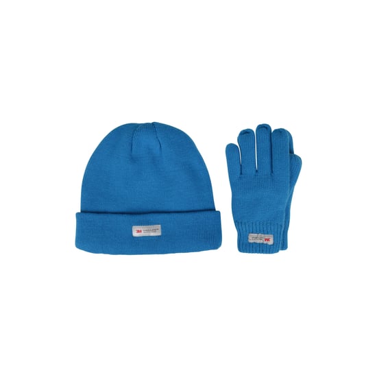 Mountain Warehouse Set kinder-/kids Thinsulate fleece muts & handschoenen (Helder Blauw) - Image 1