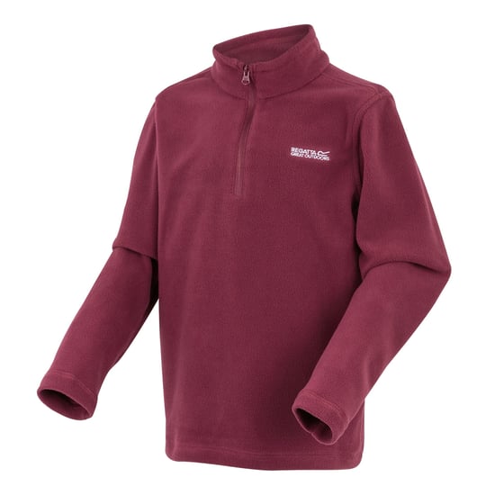 Regatta - Geweldige Outdoors Kinder Hot Shot II Half Zip Fleece Hoodie (Donker Pimento) - Image 3
