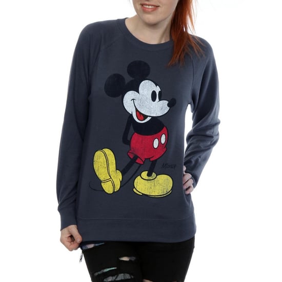 Disney Dames/Dames Mickey Mouse Classic Kick Sweatshirt (Donkere Heide) - Image 5