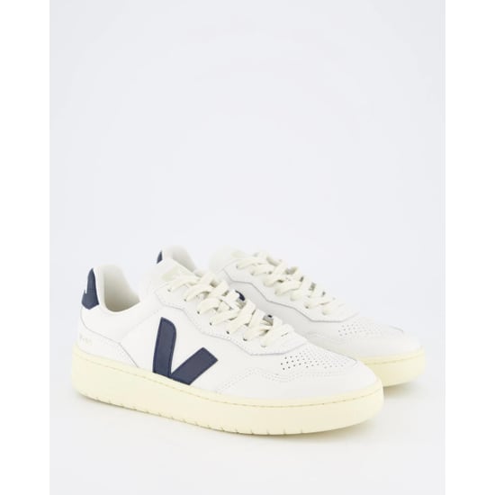 Veja V-90 Leder Damestrainers Wit/Navy - Image 4