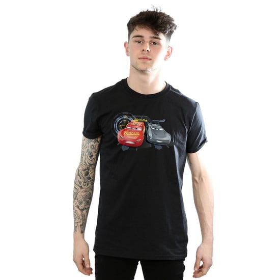 Disney Heren Cars Bliksem Vs Storm T-Shirt (Zwart) - Image 2