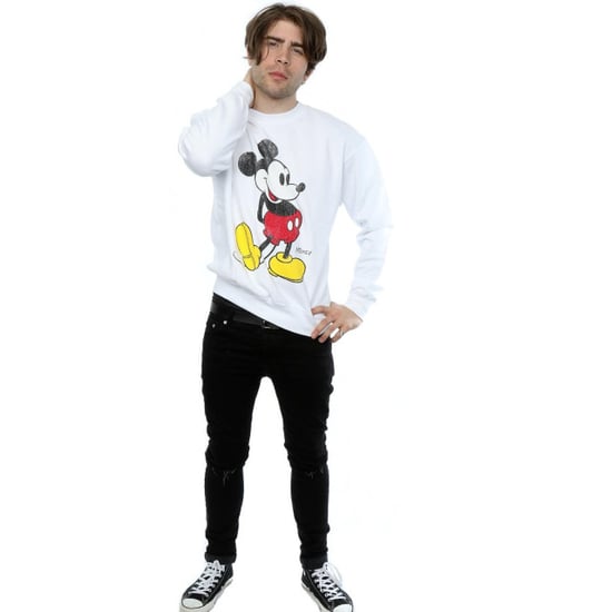 Disney Heren Mickey Mouse Classic Kick Sweatshirt (Wit) - Image 5