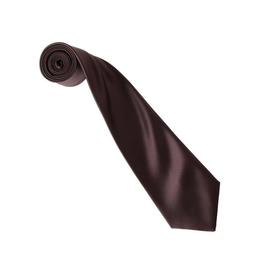 Premier Kleurencollectie Satijnen Stropdas (Bruin) - Image 2