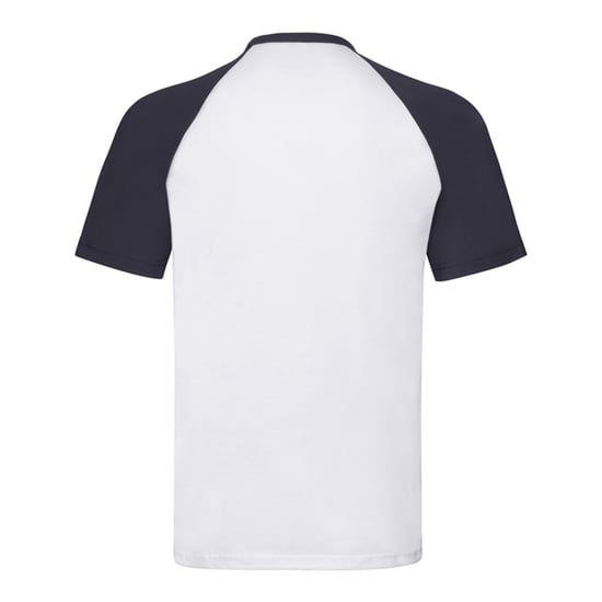 Fruit of the Loom Heren T-Shirt Honkbal met korte mouwen (Witte/diepe marine) - Image 2