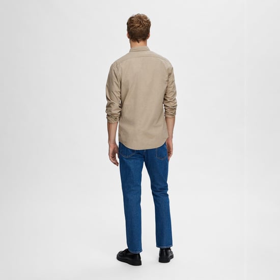 Selected Overhemden Rick Slim Fit Overhemd Morel Beige - Image 2