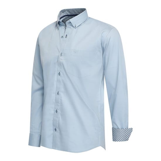 Cappuccino Italia Overhemden Stretch Overhemd Ancona Blauw - Image 1