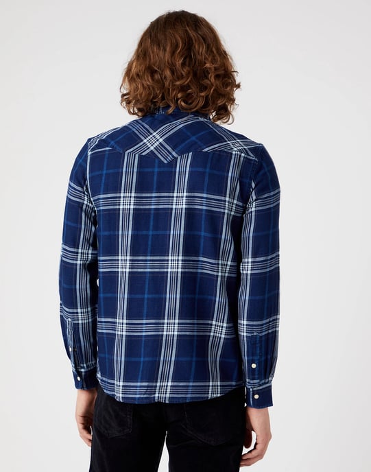 Wrangler - WESTERN SHIRT DARK INDIGO REGULAR FIT - Image 3
