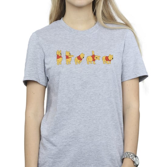 Disney Dames/Dames Winnie De Poeh Stretching Katoenen Vriendje T-shirt (Sportgrijs) - Image 4