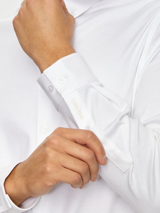 Calvin Klein Overhemden Smooth Cotton Slim Overhemd Wit - Image 2