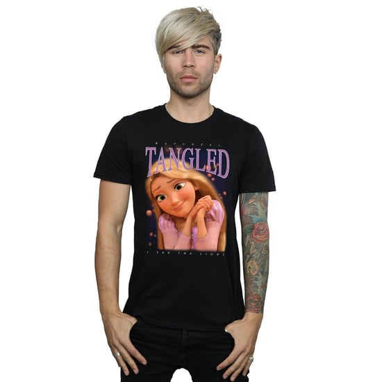 Disney Heren Tangled Rapunzel Montage T-Shirt (Zwart) - Image 3