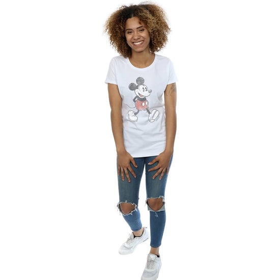 Disney Dames/Dames Wandelend Mickey Mouse Katoenen T-Shirt (Wit) - Image 3