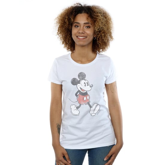 Disney Dames/Dames Wandelend Mickey Mouse Katoenen T-Shirt (Wit) - Image 4