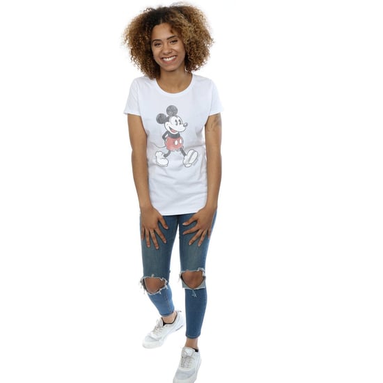 Disney Dames/Dames Wandelend Mickey Mouse Katoenen T-Shirt (Wit) - Image 6