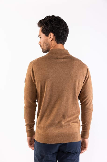 Presly & Sun Trui Jordan Mock Turtle Pullover Bruin - Image 3