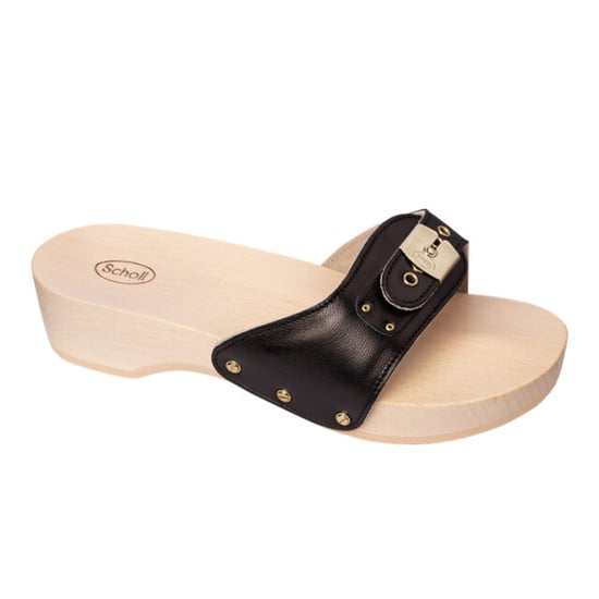 Scholl Pescura Hak Dames Zwart Sandalen - Image 1