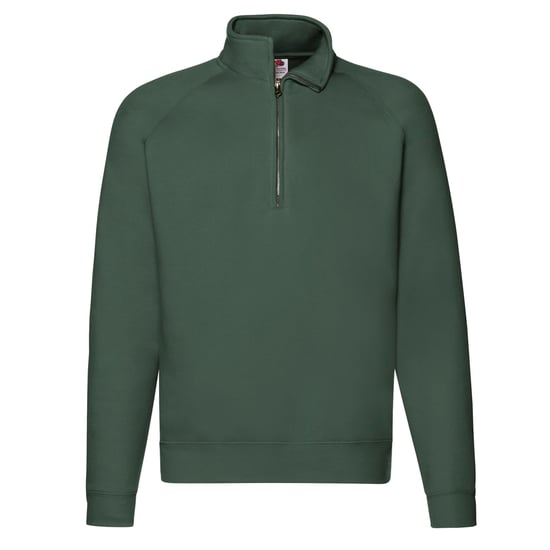 Fruit of the Loom Unisex Premium Sweatshirt met Kwart Ritssluiting voor Volwassenen (Fles groen) - Image 1