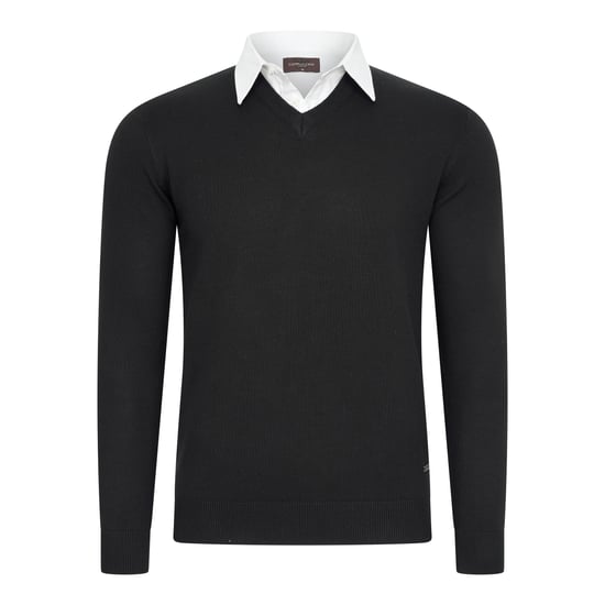 Cappuccino Italia Trui Mock Pullover Zwart - Image 1