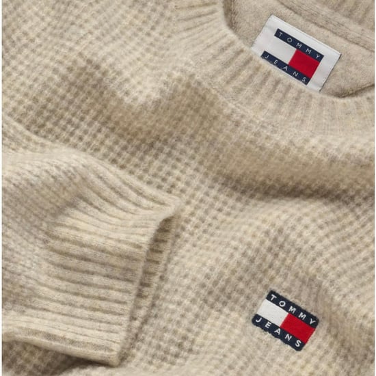 Tommy Jeans Sweaters Waffle Sweater Beige - Image 3