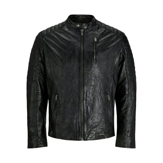 Jack & Jones Jas zomer Richard Leather Jacket Zwart - Image 1
