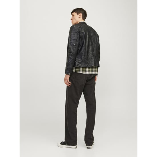Jack & Jones Jas zomer Richard Leather Jacket Zwart - Image 6
