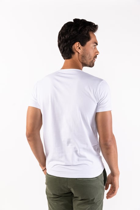 Presly & Sun Tee SS Steve V-Neck Wit - Image 3