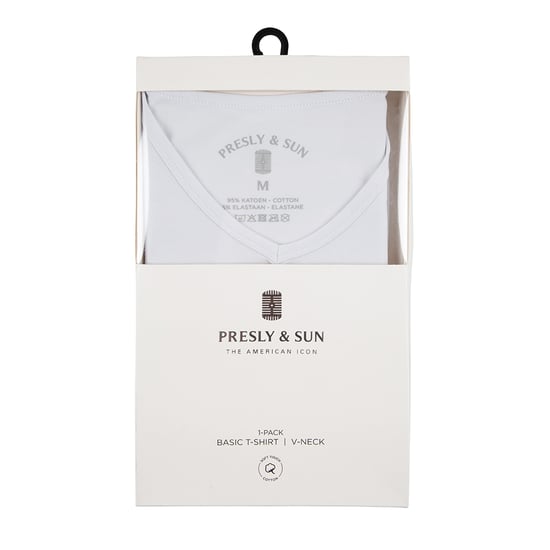 Presly & Sun Tee SS Steve V-Neck Wit - Image 4