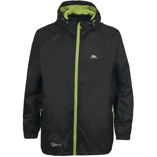 Trespass Kinderen/Kinderen Qikpac Waterdichte Packaway Jacket (Zwart) - Image 1