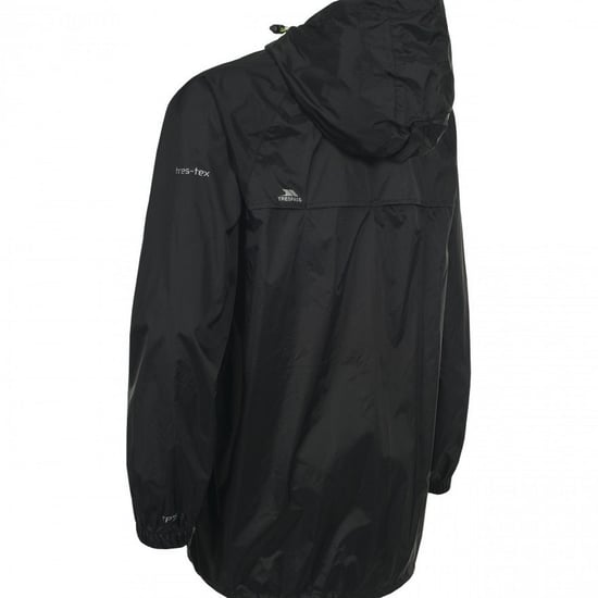 Trespass Kinderen/Kinderen Qikpac Waterdichte Packaway Jacket (Zwart) - Image 2