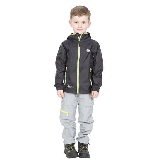Trespass Kinderen/Kinderen Qikpac Waterdichte Packaway Jacket (Zwart) - Image 3