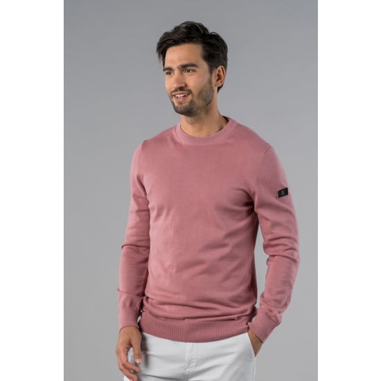 Presly & Sun Trui Will R-Neck Knitted Pullover Roze - Image 3