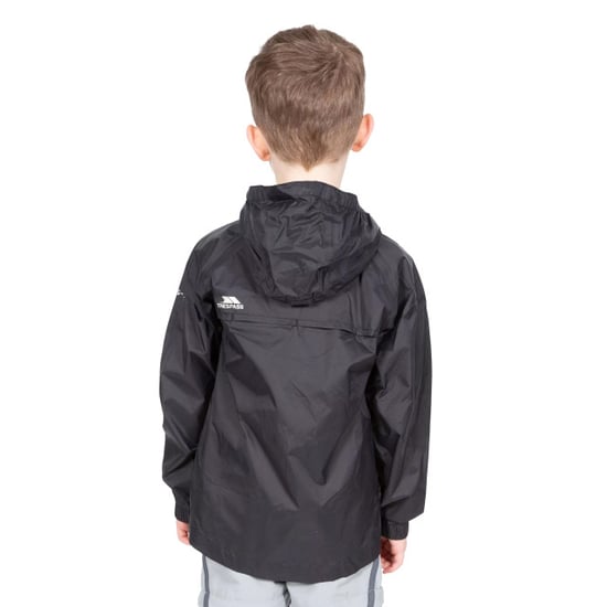 Trespass Kinderen/Kinderen Qikpac Waterdichte Packaway Jacket (Zwart) - Image 4
