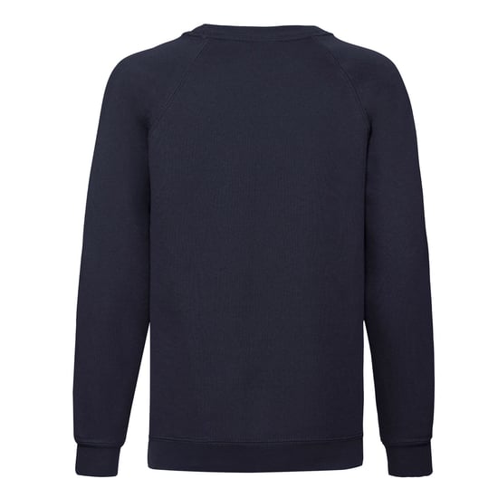 Fruit of the Loom Klassiek Raglan Sweatshirt voor kinderen/Kinderen (Deep Navy) - Image 2