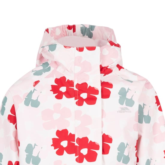 Trespass Childrens Girls Hopeful Waterproof Regenjasje (Rood) - Image 3
