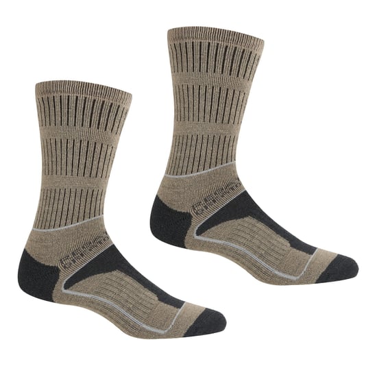 Regatta Dames/dames Samaris 3 Season Boot Socks (Moccasin Bruin/Briar Grijs) - Image 1