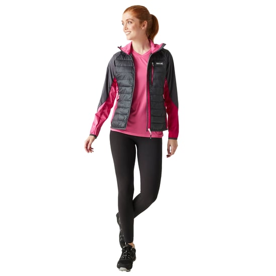 Regatta Dames/Dames Andreson Pro Hybride Jas (Seal grijs/Flamingo roze) - Image 4