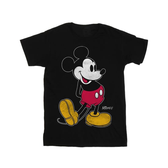 Disney Heren Mickey Mouse Classic Kick T-Shirt (Zwart) - Image 1