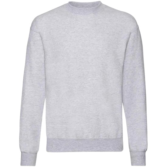 Fruit of the Loom Uniseks Klassiek Effen Sweatshirt voor volwassenen (Heide Grijs) - Image 1