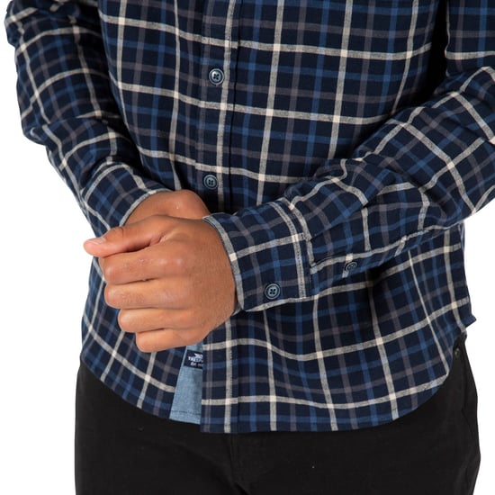 Trespass Heren Withnell geruit katoenen overhemd (Blauw) - Image 4