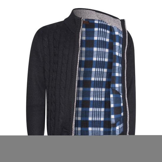 Cappuccino Italia Sweaters Bounded Jacket Navy Blauw - Image 3