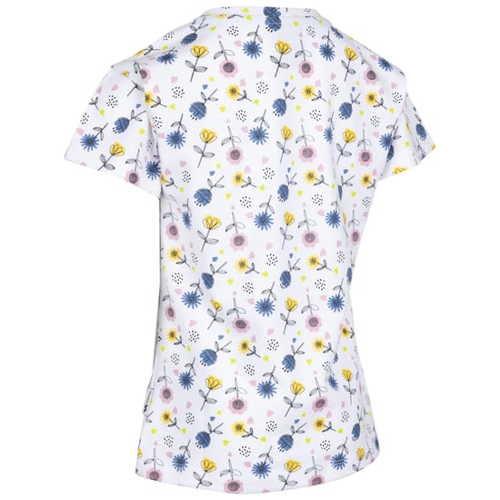 Trespass Meisjes Aangenaam Bloemen T-shirt (Wit/Blauw/Geel) - Image 2