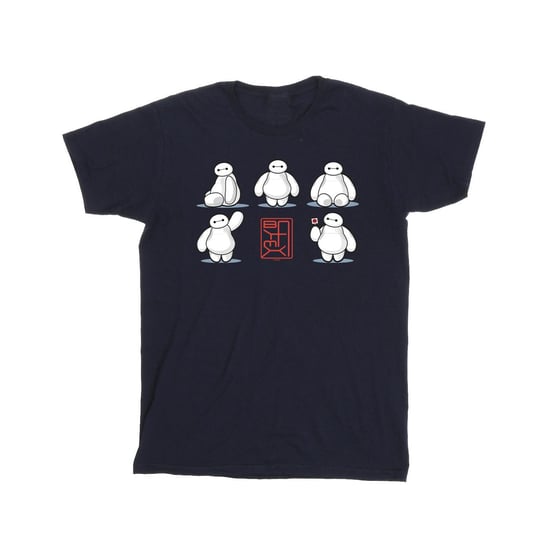 Disney Heren Big Hero 6 Baymax Veel houdingen T-Shirt (Marineblauw) - Image 1