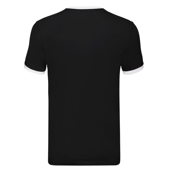 Fruit of the Loom Heren Ringer 160 T-Shirt (Zwart/Wit) - Image 2