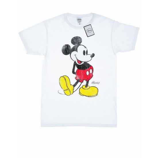 Disney Heren Mickey Mouse Classic Kick T-Shirt (Wit) - Image 1