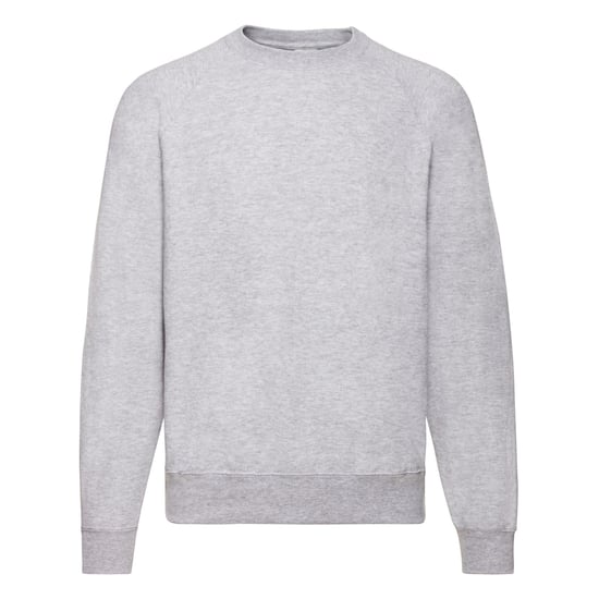 Fruit of the Loom Uniseks Klassiek Effen Raglan Sweatshirt voor volwassenen (Heide Grijs) - Image 1