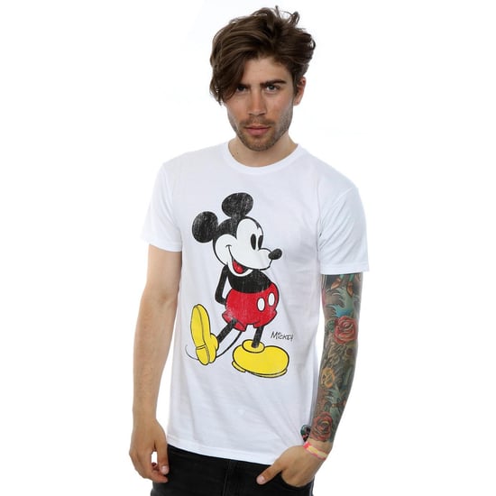 Disney Heren Mickey Mouse Classic Kick T-Shirt (Wit) - Image 3