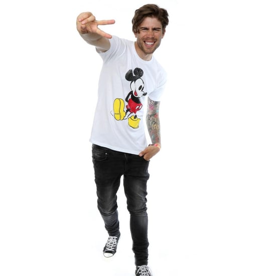 Disney Heren Mickey Mouse Classic Kick T-Shirt (Wit) - Image 4