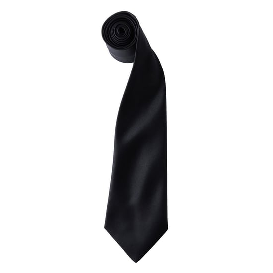 Premier Kleurencollectie Satijnen Stropdas (Zwart) - Image 1