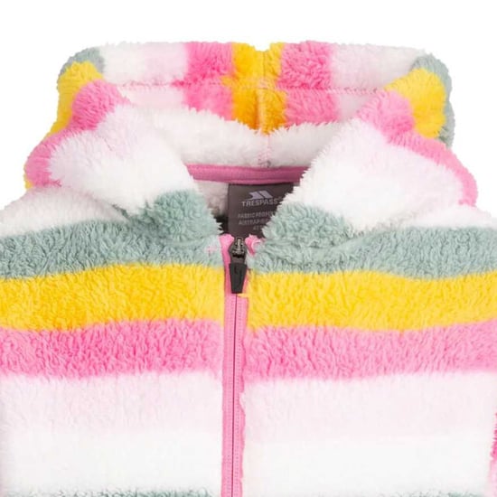 Trespass Kinder/Kinder fleece jas met prachtige streep (Lichtroze) - Image 4